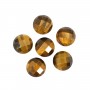 Occhio di tigre tondo sfaccettato cabochon 10 mm x 1 pz