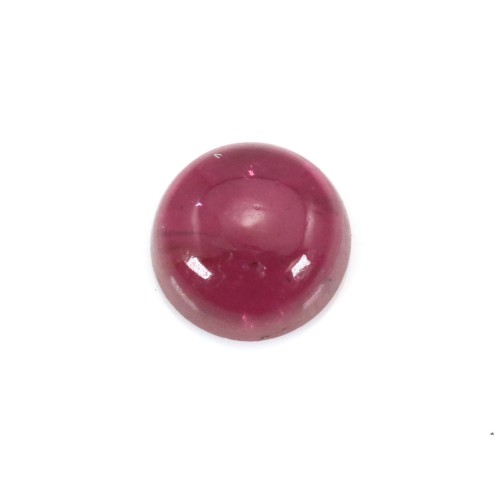 Cabochon rotondo di tormalina rosa 4mm x 1pc