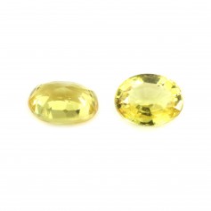 Saphir jaune à sertir, taille ovale 3x4mm x 1pc