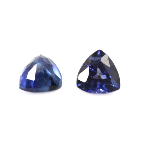 Blue sapphire set, trillion triangle 3.5-4mm x 1pc