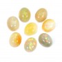 Cabochon d'opale ethiopienne, multicolore, de forme ovale, 7 * 9mm x 1pc