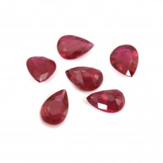 Rubis à sertir, taille poire 4x5mm x 1pc