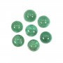Cabochon Emeraude rond 4-5mm x 1pc