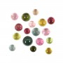 Cabochon Tourmaline multicolore rond 3-5mm - lot 10pcs