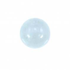 Cabochon aigue marine rond 10mm  x 1pc