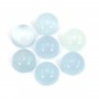 Cabochon aigue marine rond 10mm  x 1pc