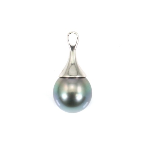 Pendant tahiti pearl & straling silver 925 10.3x23mmx 1pc