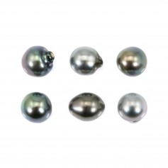 Tahitian pearl half round 9.5-10.5mm x 4pcs