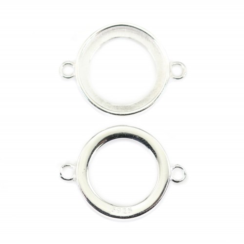 Distanziatore per cabochon rotondo da 14 mm - Argento 925 x 1 pz