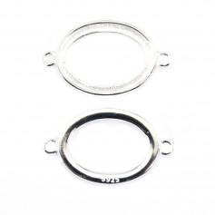 Distanziatore per cabochon ovale 13,5x18,5 mm - Argento 925 x 1 pezzo