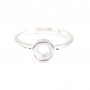 Bague réglable pour cabochon rond 6mm - Argent 925 x 1pc