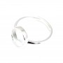 Anello regolabile per cabochon rotondo da 10 mm - Argento 925 x 1 pz