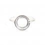 Anillo ajustable para cabujón redondo de 10mm - Plata 925 x 1pc