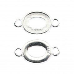 Intercalaire pour cabochon ovale 6.4x8.5mm - Argent 925 x 1pc