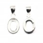 Ciondolo cabochon ovale 6,4x8,5 mm - Argento 925 x 1 pezzo