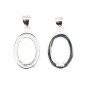 Colgante para cabujón oval 10x14mm - Plata 925 x 1pc