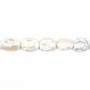 Freshwater cultured pearl, white, keshi, 12-13mm x 41cm