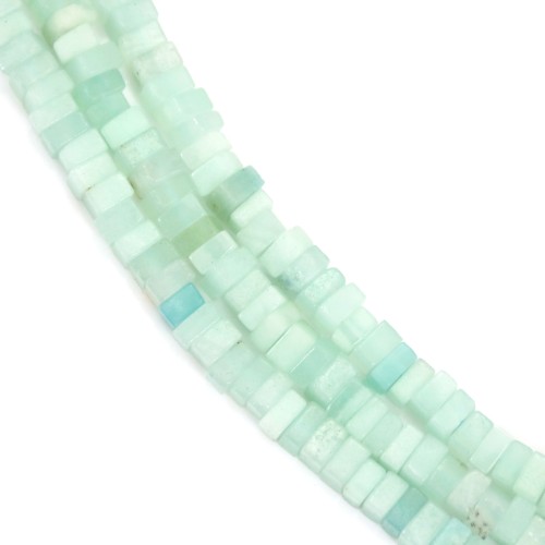 Amazonite square rondelle 2x4mm x 39cm