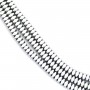 Hématite argenté rondelle carré facetté 2x4mm x 40cm