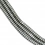 Hématite rondelle carré facetté 2x4mm x 40cm