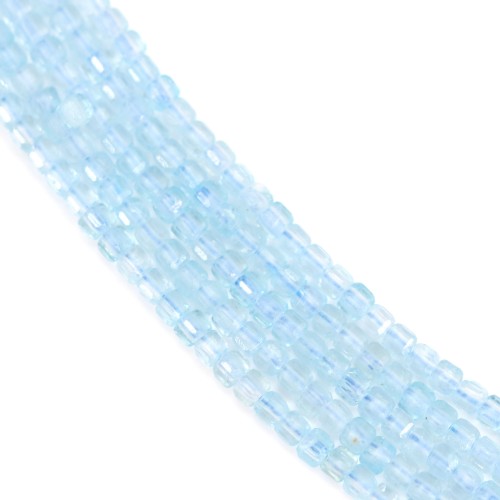 Topaze chauffée cube facetté 2.5mm x 39cm