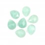 Cabochon Amazonite goutte facetté 8x10mm x 1pc