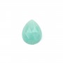 Cabochão facetado em gota de amazonite 8x10mm x 1pc