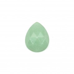 Avventurina sfaccettata goccia cabochon 8x10mm x 1pc