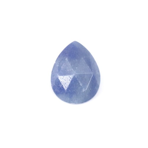 Aventurina blu sfaccettata goccia cabochon 8x10mm x 1pc