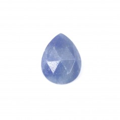 Cabochon Aventurine bleu goutte facetté 8x10mm x 1pc