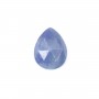 Blauer Aventurin Cabochon Tropfen facettiert 8x10mm x 1pc