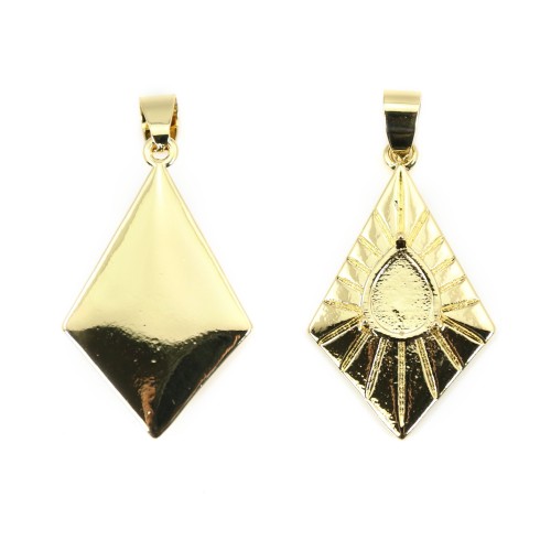 Pendente de diamante para gota de cabochão 8x10mm - Ouro x 1pc