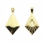 Ciondolo con diamante per goccia cabochon 8x10mm - Oro x 1pc