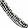 Hématite rondelle carré facetté 1.2x2mm x 39cm