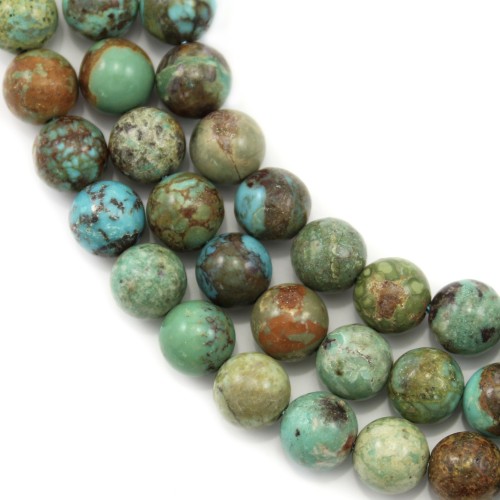 Turquoise Round 11-12mm x 39cm