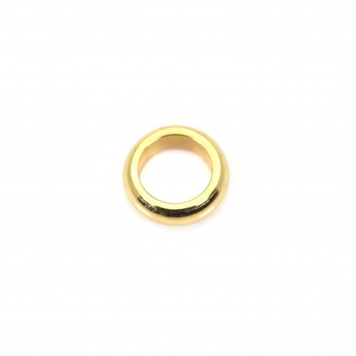 Anilha de pérola 8mm - Aço inoxidável 304 banhado a ouro x 2pcs