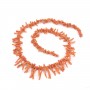 Natural red coral baroque tube x 50cm