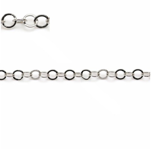 Sterling Silver 925 Chaine round flat 3.5mm x 50cm