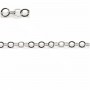Chaîne argent 925 Rhodié maille ronde plat 3.5mm x 50cm