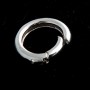 Argent 925  Rhodié Fermoir mousqueton rond 21mm x 1pc
