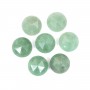 Aventurin Cabochon rund facettiert 10mm x 1pc