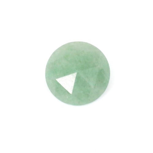Round faceted Aventurine cabochon 10mm x 1pc