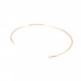 Bracelet jonc, avec 2 anneaux soudé, plaqué par "flash or" rosé sur laiton, 65x49mm x 1pc