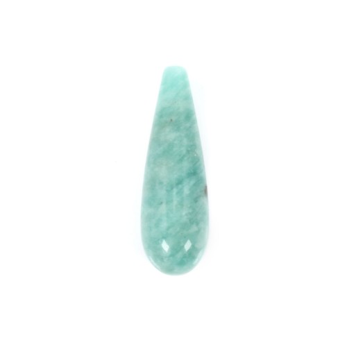 Gota semi-perfurada de amazonite peruana 7x23mm x 1 unidade