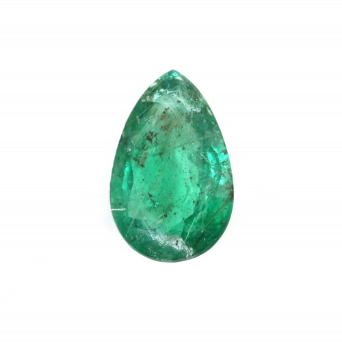 Emerald crimp, pear-shaped 6x9mm x 1pc