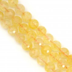 Citrine Ronde Facette Qualité A 10mm x 40cm