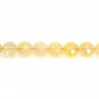Citrine Ronde Facette Qualité A 10mm x 40cm