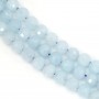 Aquamarine faceted round 8mm x 40cm
