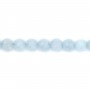 Aigue marine ronde facette 8mm x 40cm