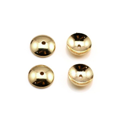 Saucers by "flash" Gold on brass 6mm x 10pcs